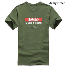 Load image into Gallery viewer, Fashion Summer New Brand 100% Cotton T-shirt Sambo Is Not A Crime Martial Arter T-shirtt Shirt Men