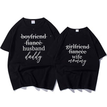 Load image into Gallery viewer, Couple Tshirt Cotton for Lover Honeymoon Shirts Women's Shirts Female T-shirtt Couples T-shirts Funny Matching Wedding Top Tee
